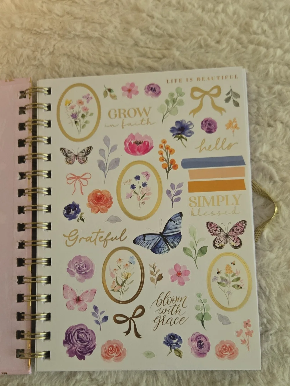 Badgley Mischka With Grace Lavender & Gold Notebook with Pen